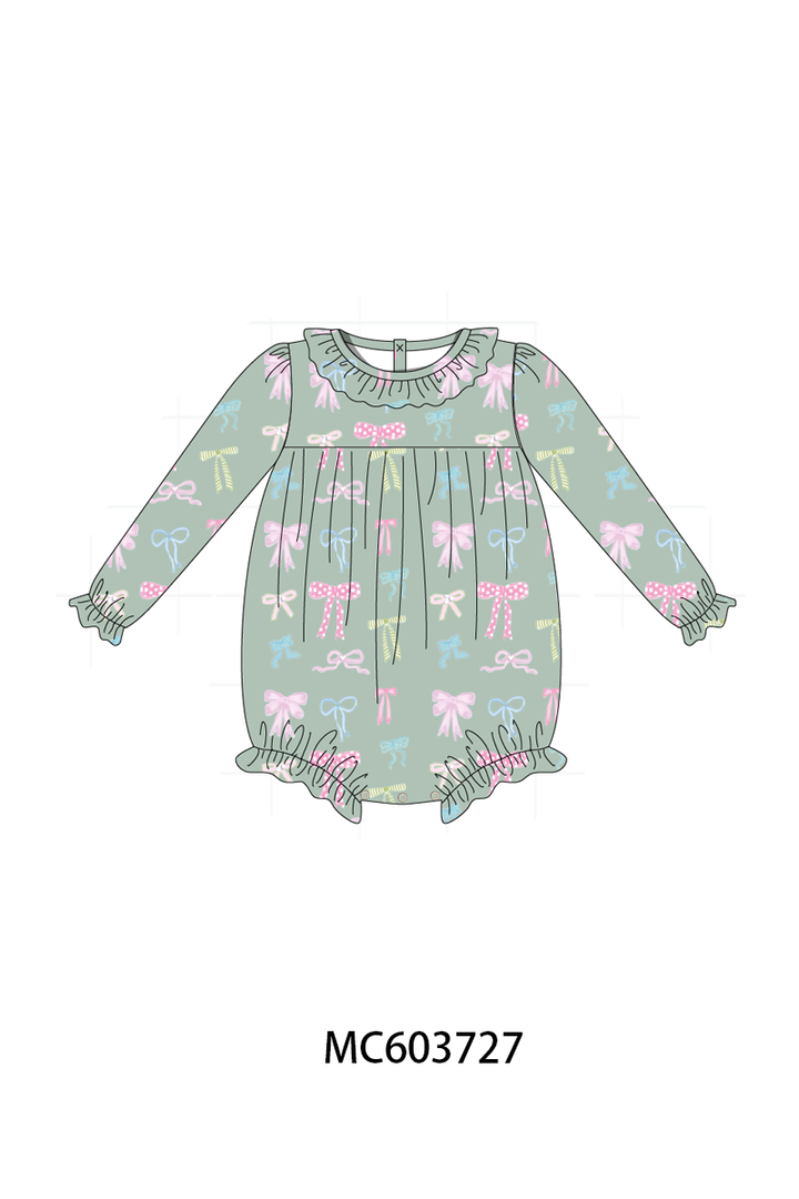 PO85 Sage bow print ruffle collection- ETA Sept