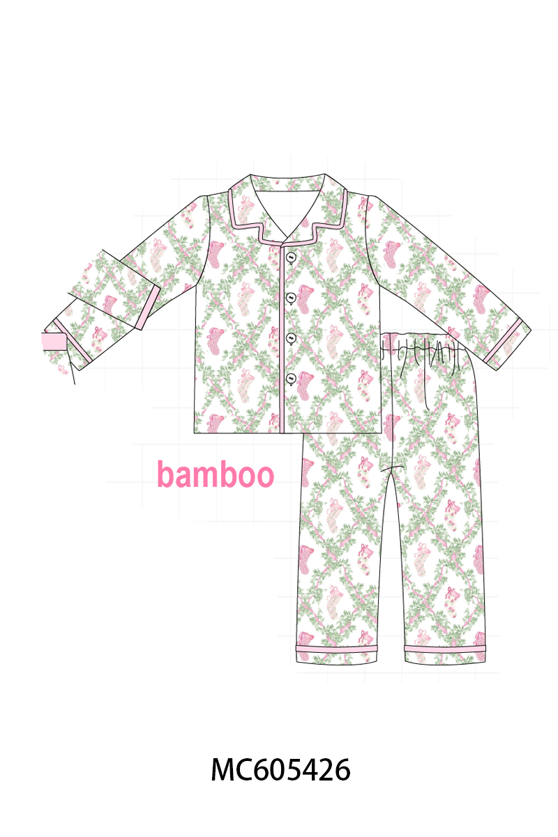 PO93 Pink holiday floral socks print collection- ETA December