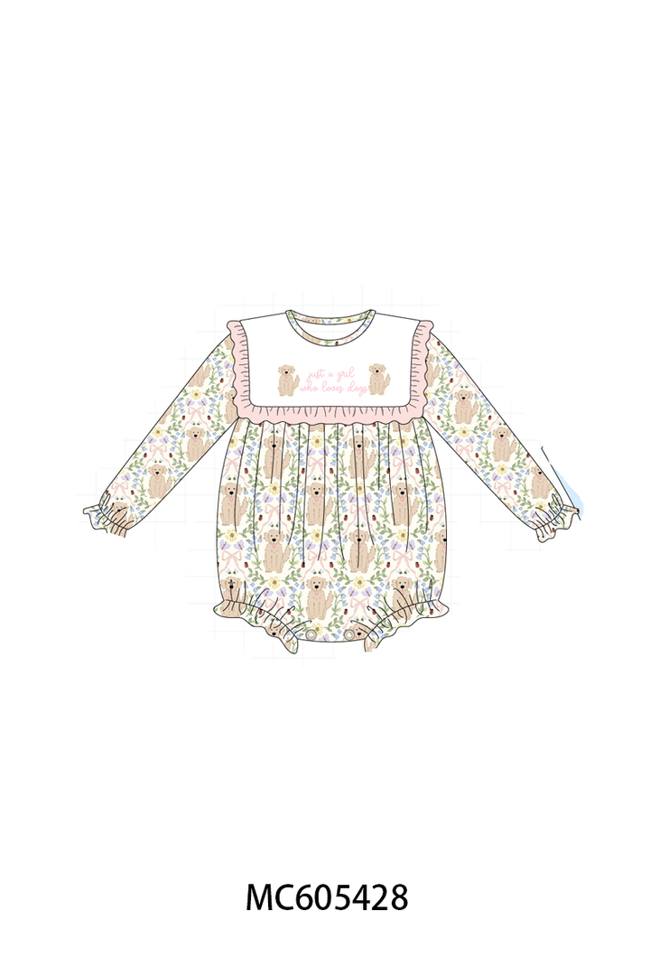 PO93 Pink&blue puppy embroidery collection- ETA December