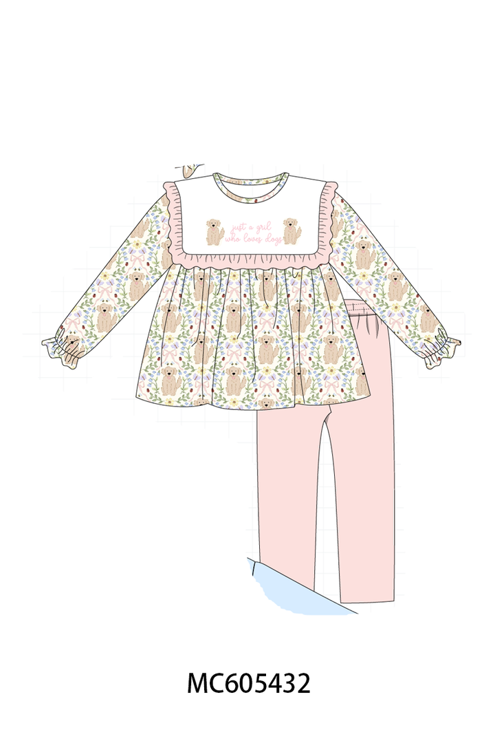 PO93 Pink&blue puppy embroidery collection- ETA December