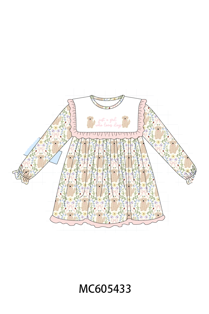 PO93 Pink&blue puppy embroidery collection- ETA December