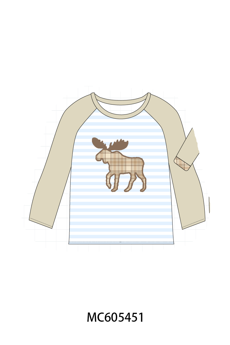 PO93 Khaki moose applique plaid collection- ETA December