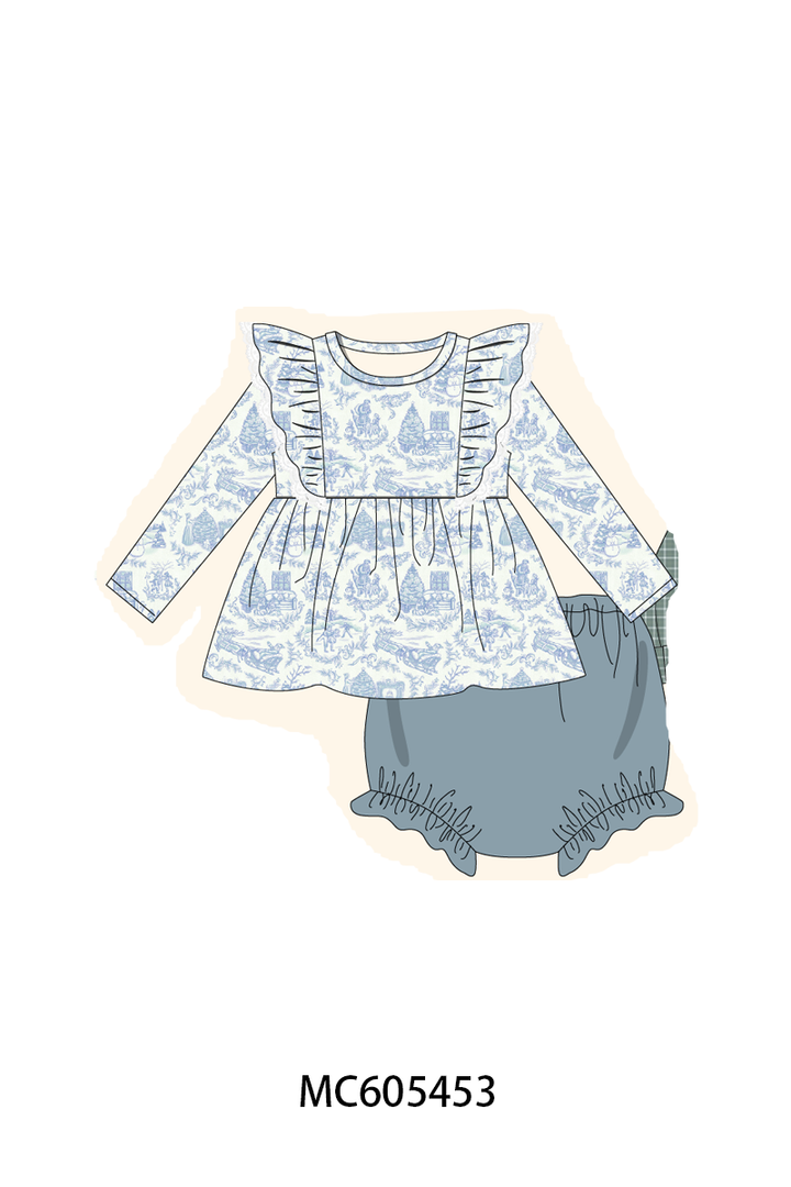 PO93 Blue toile holiday print collection- ETA December