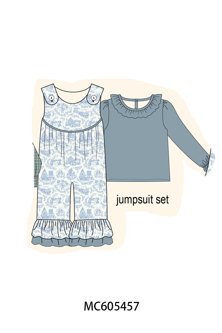 PO93 Blue toile holiday print collection- ETA December
