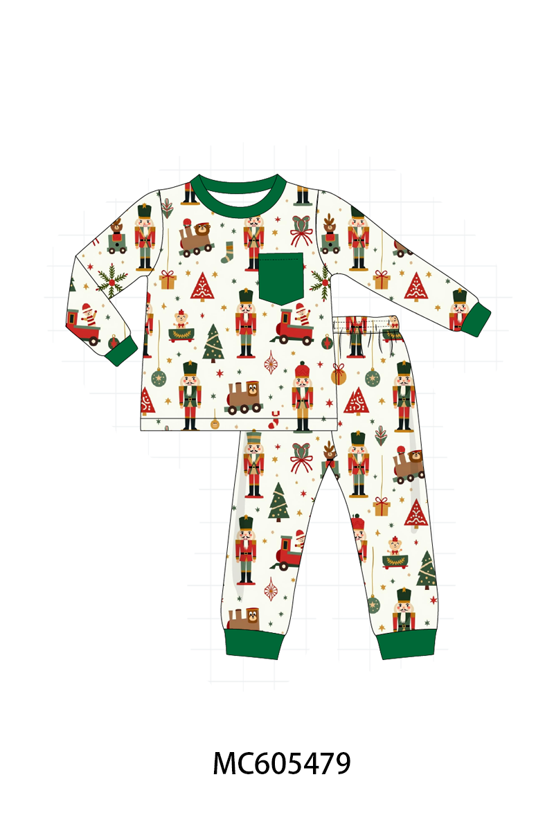 PO93 Forest nutcracker print pajama collection-ETA December