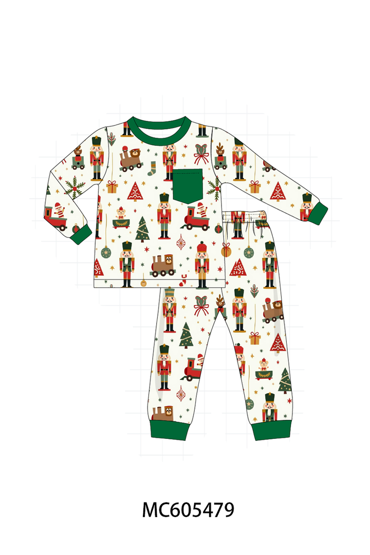 PO93 Forest nutcracker print pajama collection-ETA December