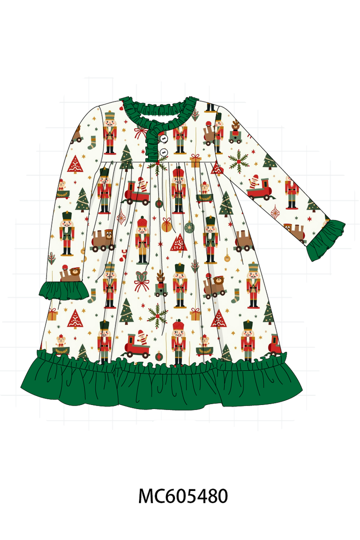 PO93 Forest nutcracker print pajama collection-ETA December