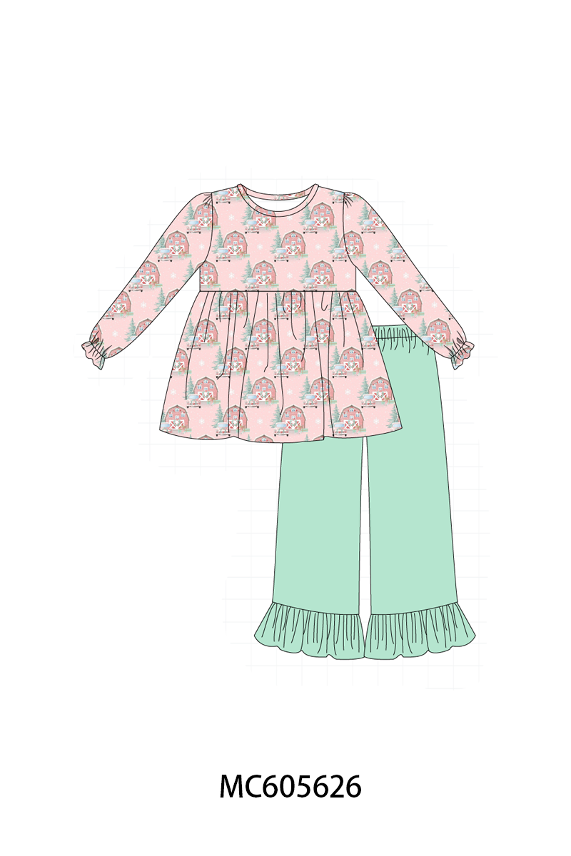 PO93 Pink christmas house ruffle collection- ETA December