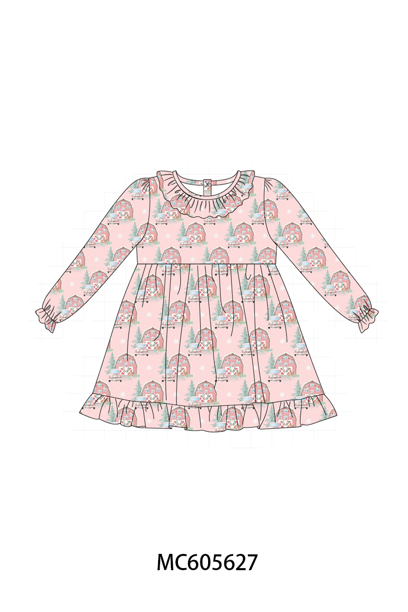 PO93 Pink christmas house ruffle collection- ETA December