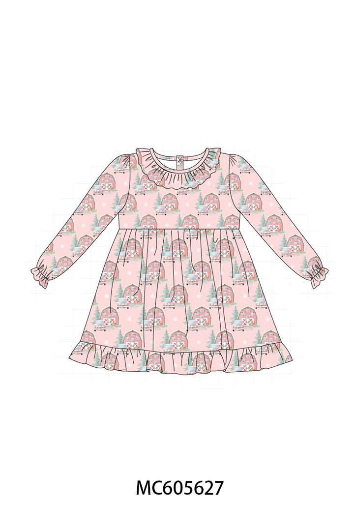 PO93 Pink christmas house ruffle collection- ETA December