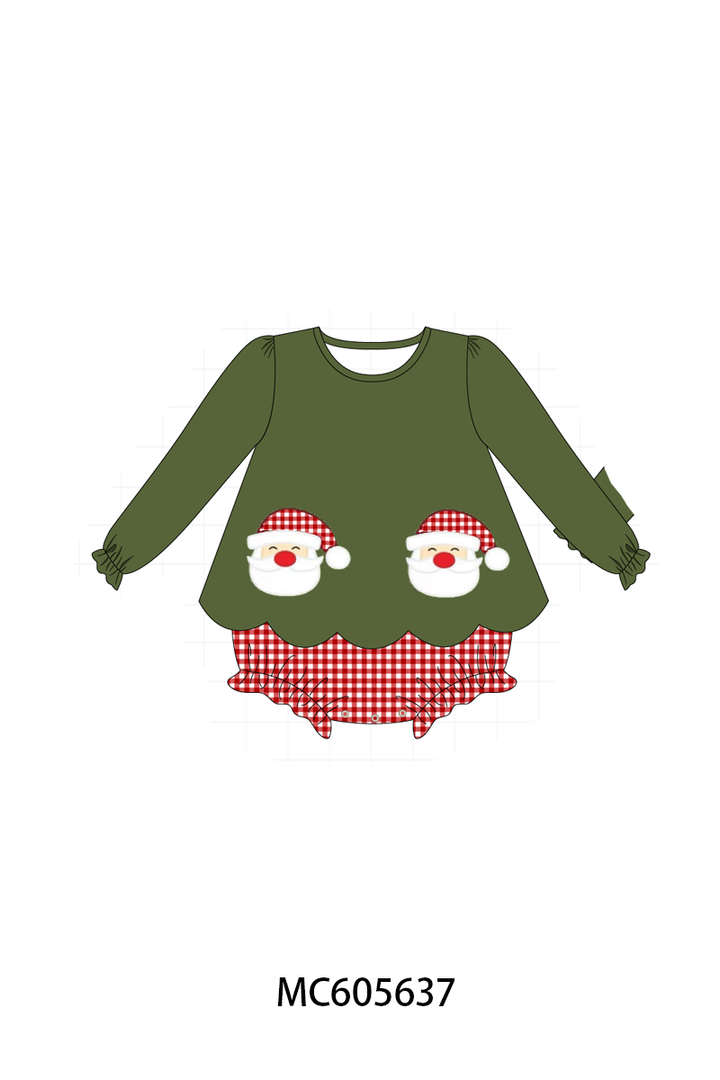 PO93 Green christmas santa claus applique collection- ETA December