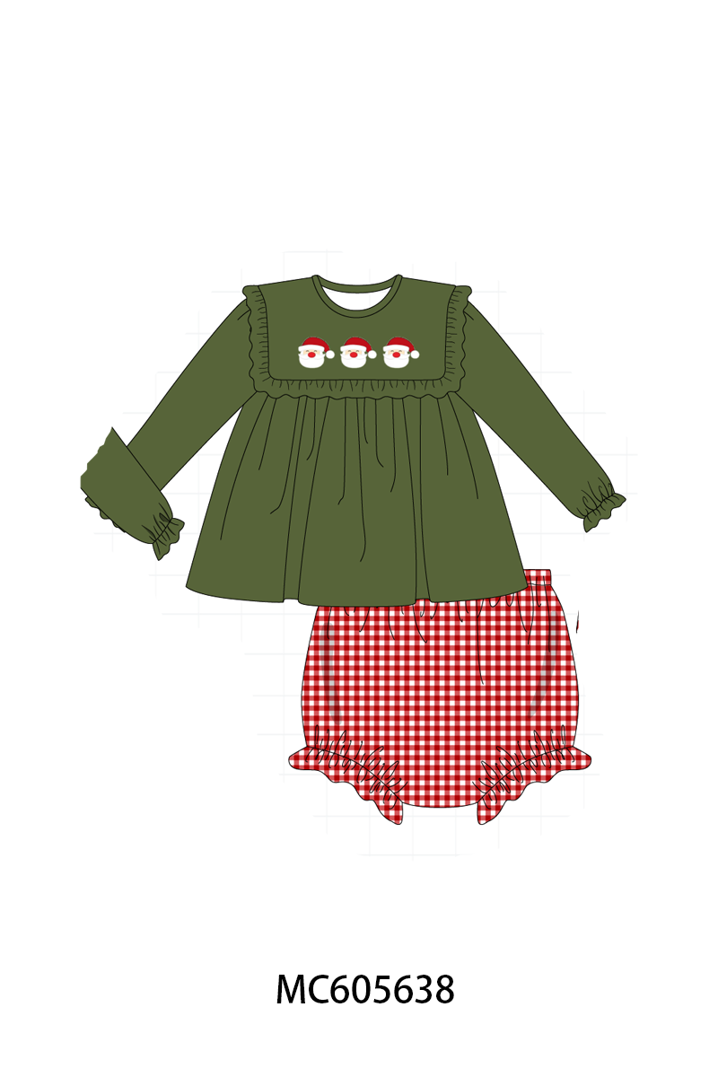 PO93 Green christmas santa claus applique collection- ETA December