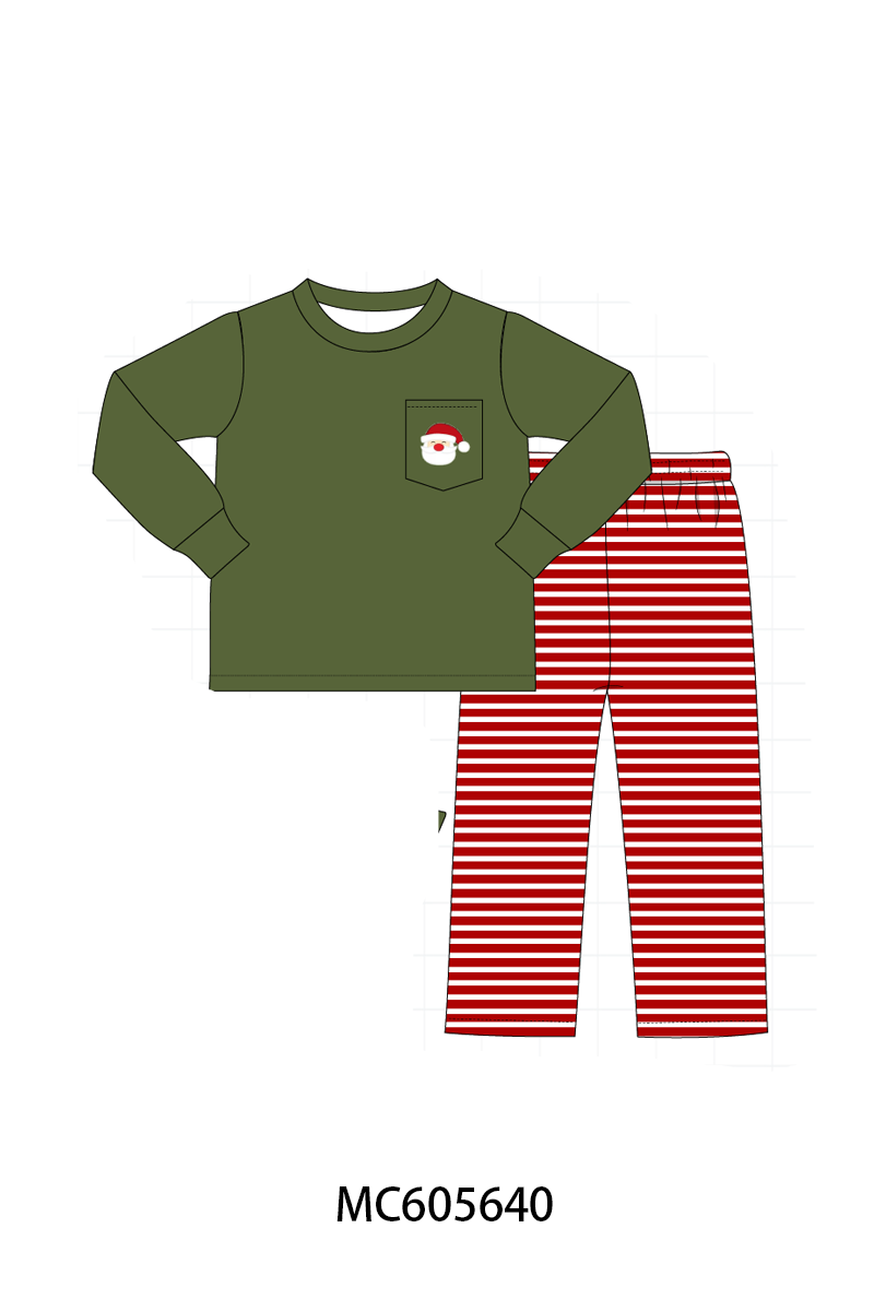 PO93 Green christmas santa claus applique collection- ETA December