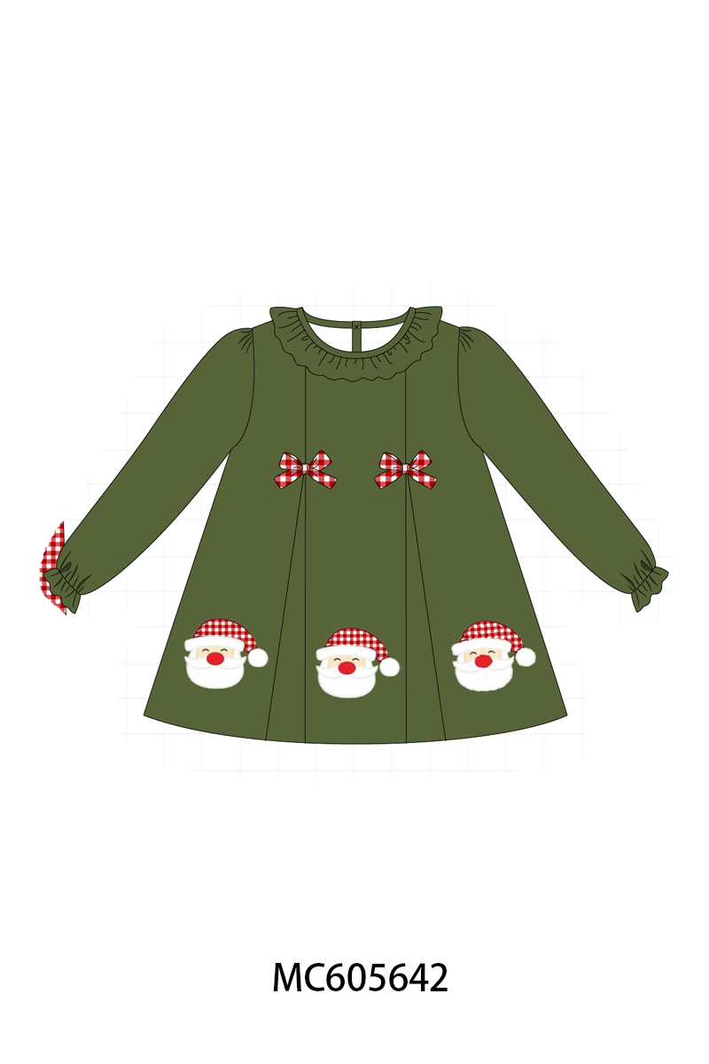 PO93 Green christmas santa claus applique collection- ETA December