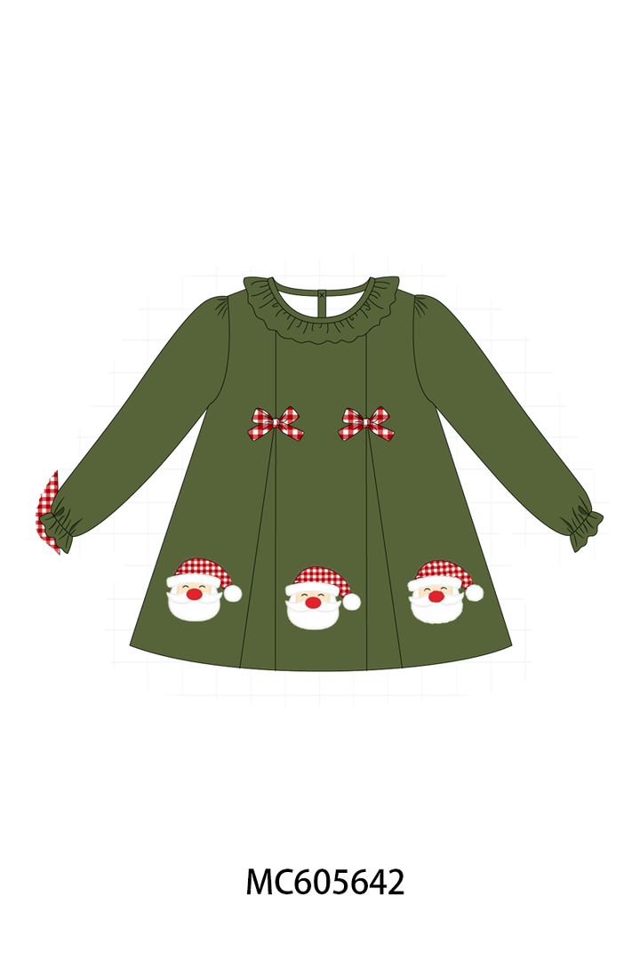 PO93 Green christmas santa claus applique collection- ETA December