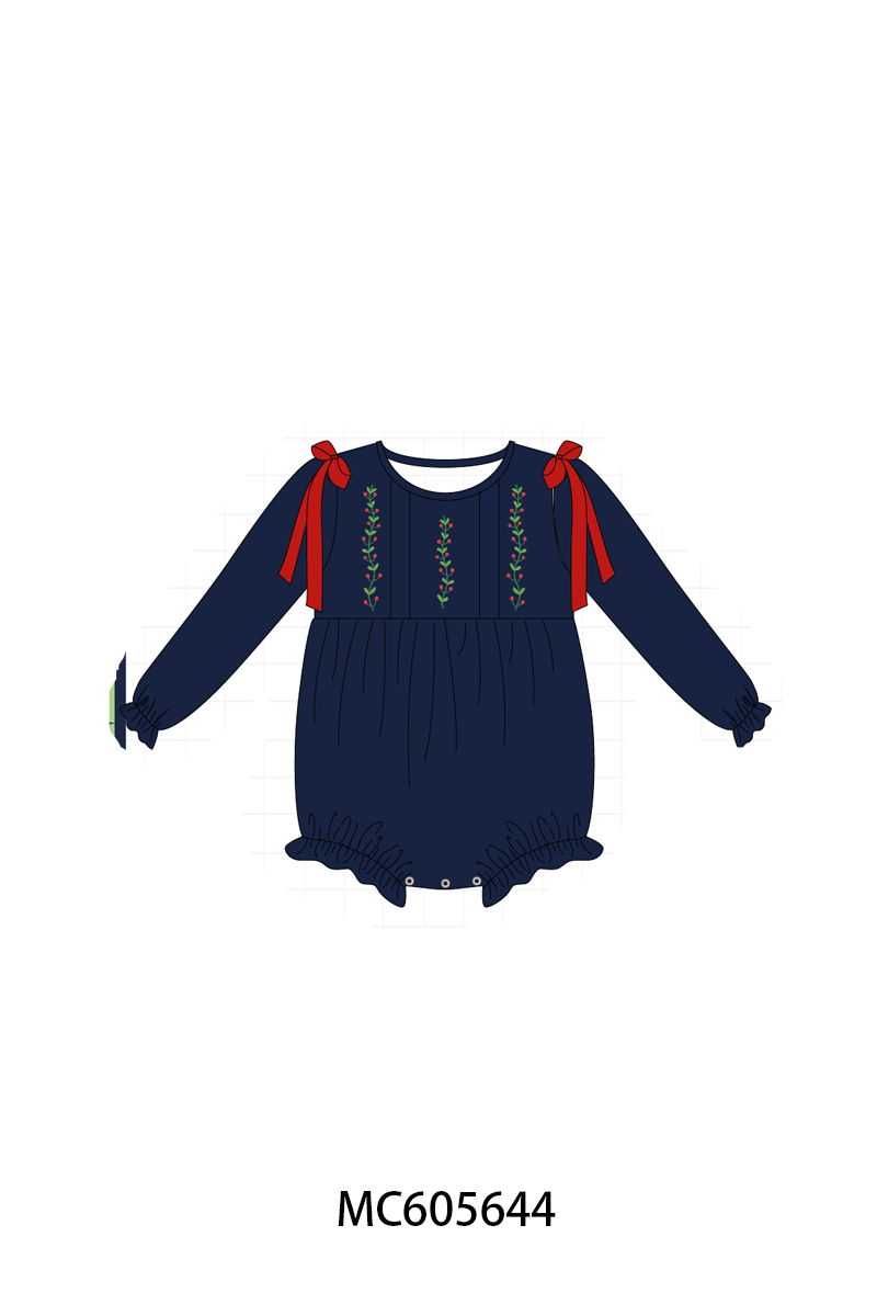 PO93 Navy holly embroidery collection- ETA December