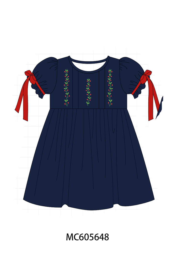 PO93 Navy holly embroidery collection- ETA December