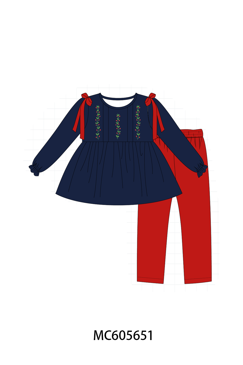 PO93 Navy holly embroidery collection- ETA December