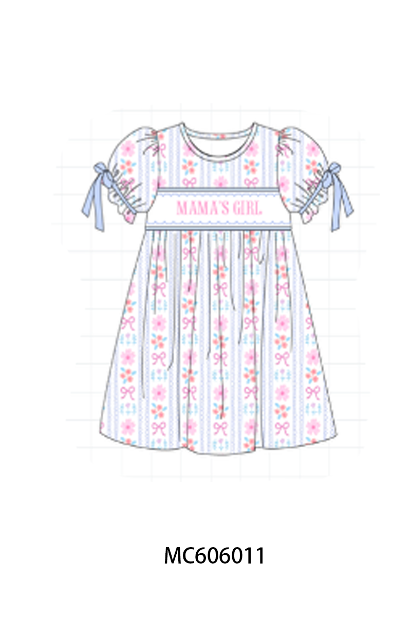 PO95 Blue MAMA'S GIRL embroidery floral collection-ETA December