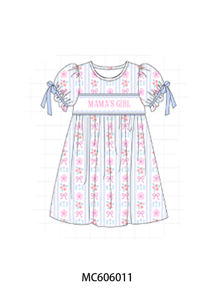 PO95 Blue MAMA'S GIRL embroidery floral collection-ETA December