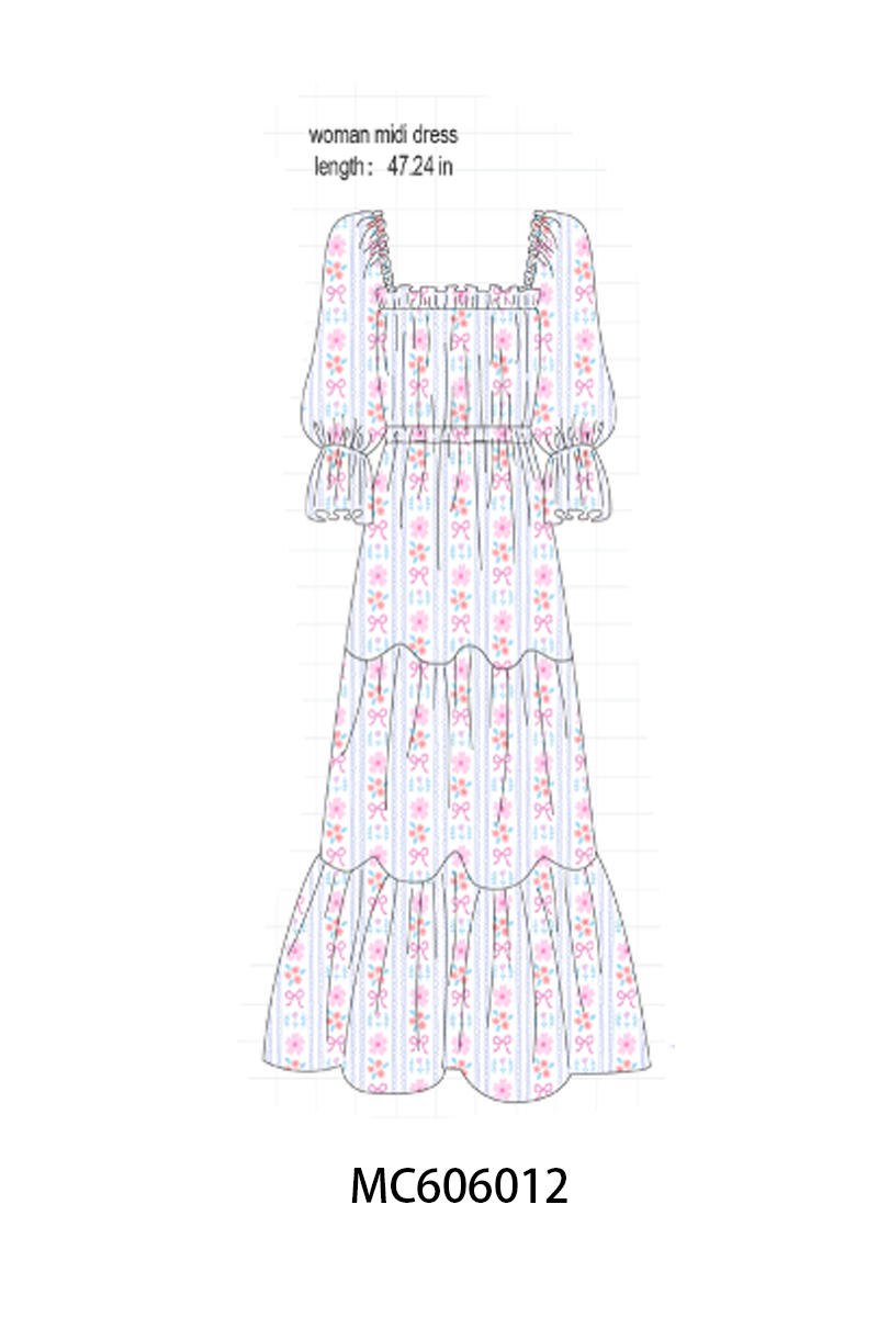 PO95 Blue MAMA'S GIRL embroidery floral collection-ETA December