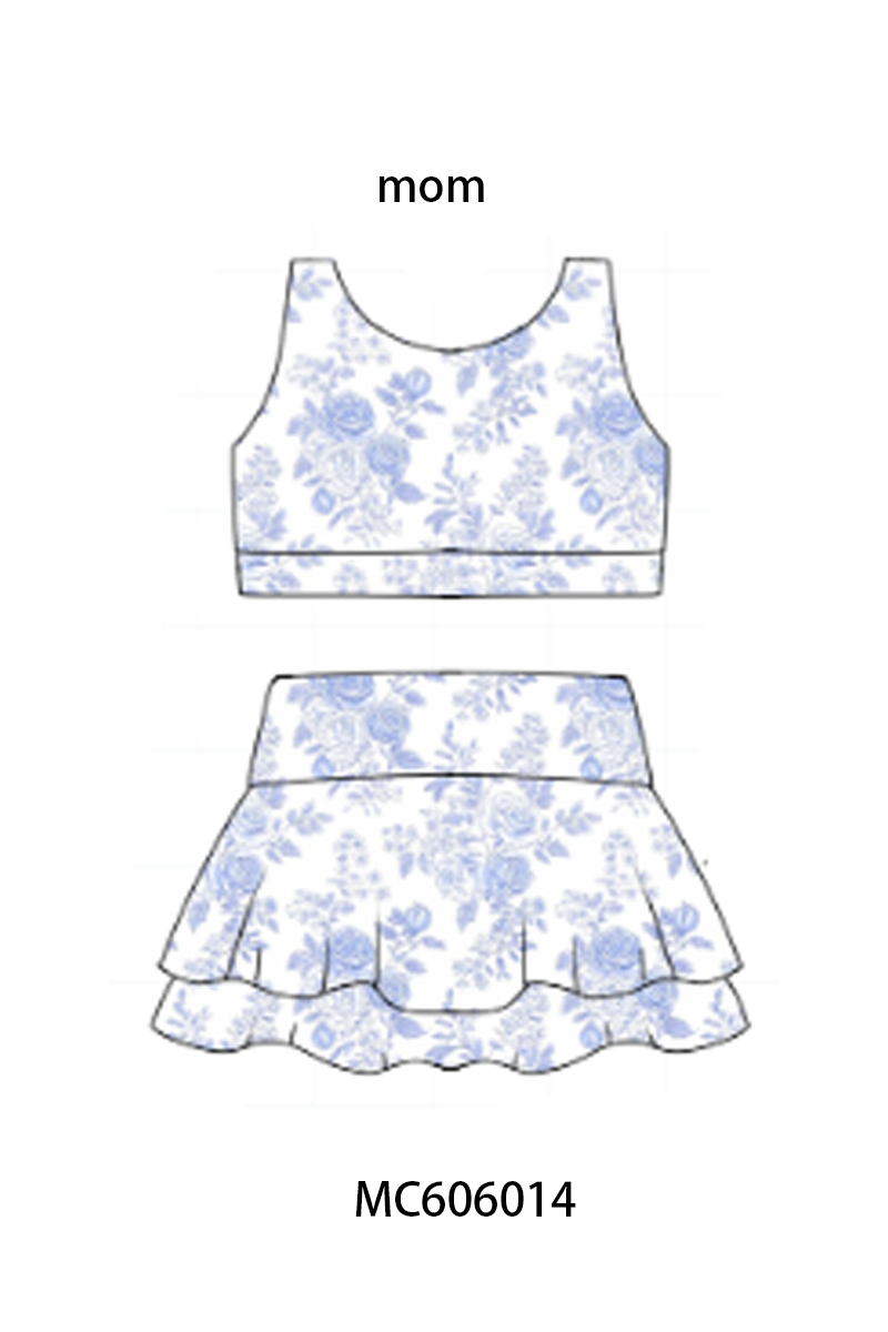 PO95 Blue floral print mom&me active collection 1- ETA December
