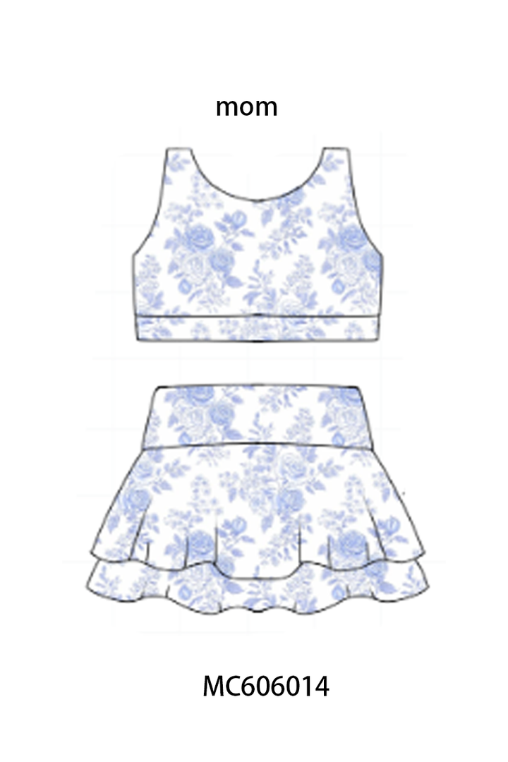 PO95 Blue floral print mom&me active collection 1- ETA December