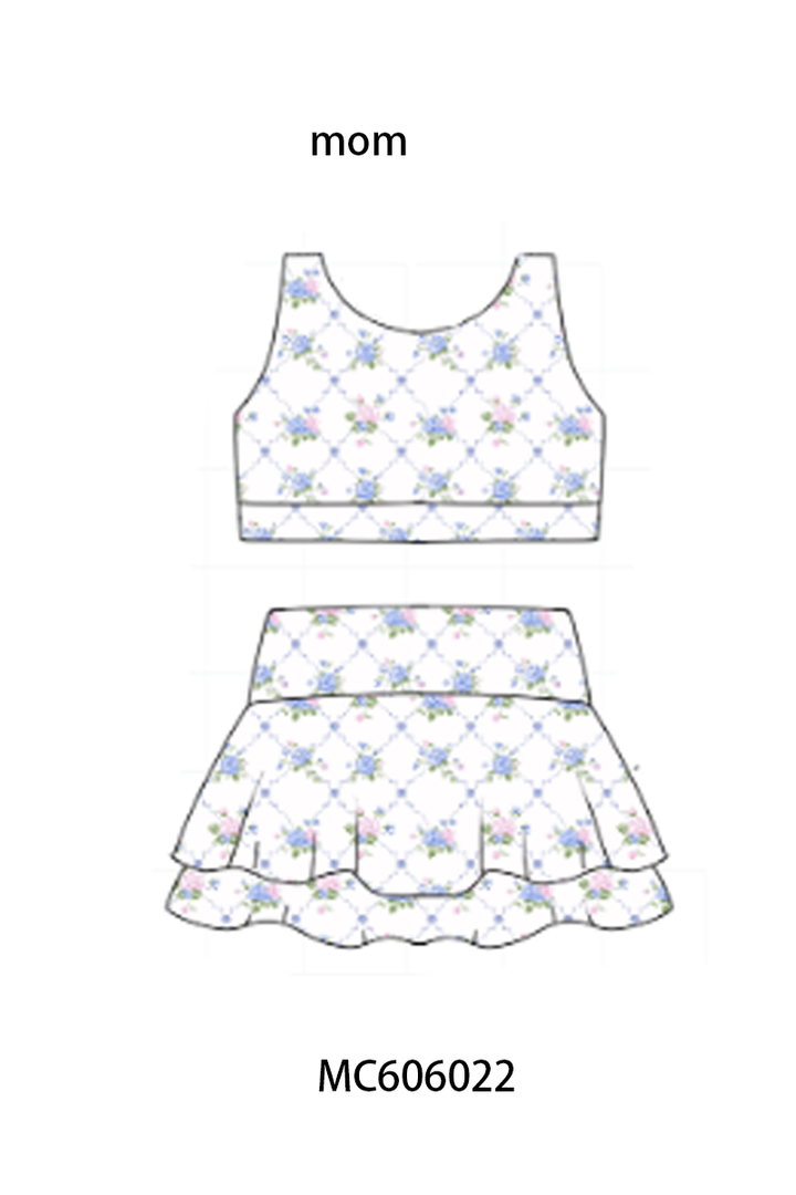 PO95 Blue floral print mom&me active collection 2- ETA December