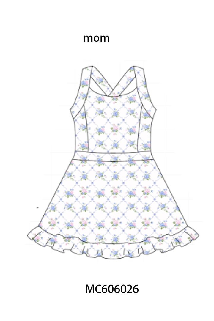 PO95 Blue floral print mom&me active collection 2- ETA December
