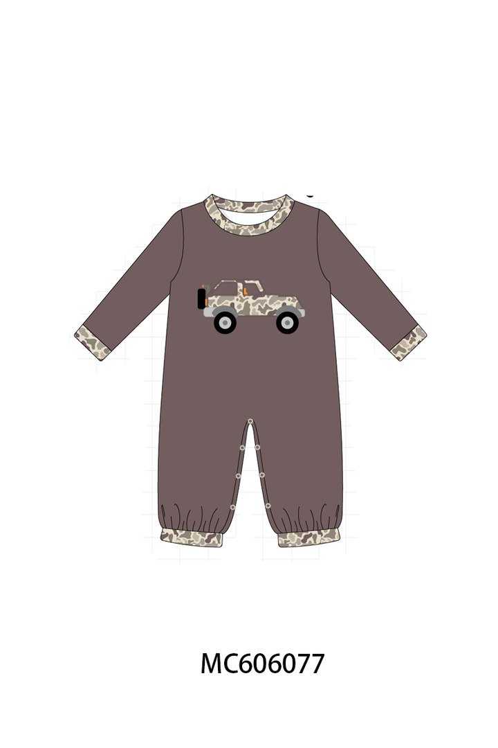 PO95 Mocha brown camouflage adventure applique collection- ETA December