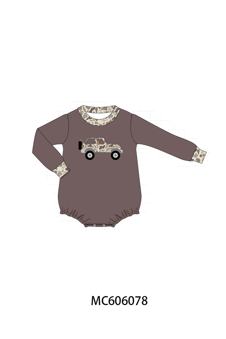 PO95 Mocha brown camouflage adventure applique collection- ETA December