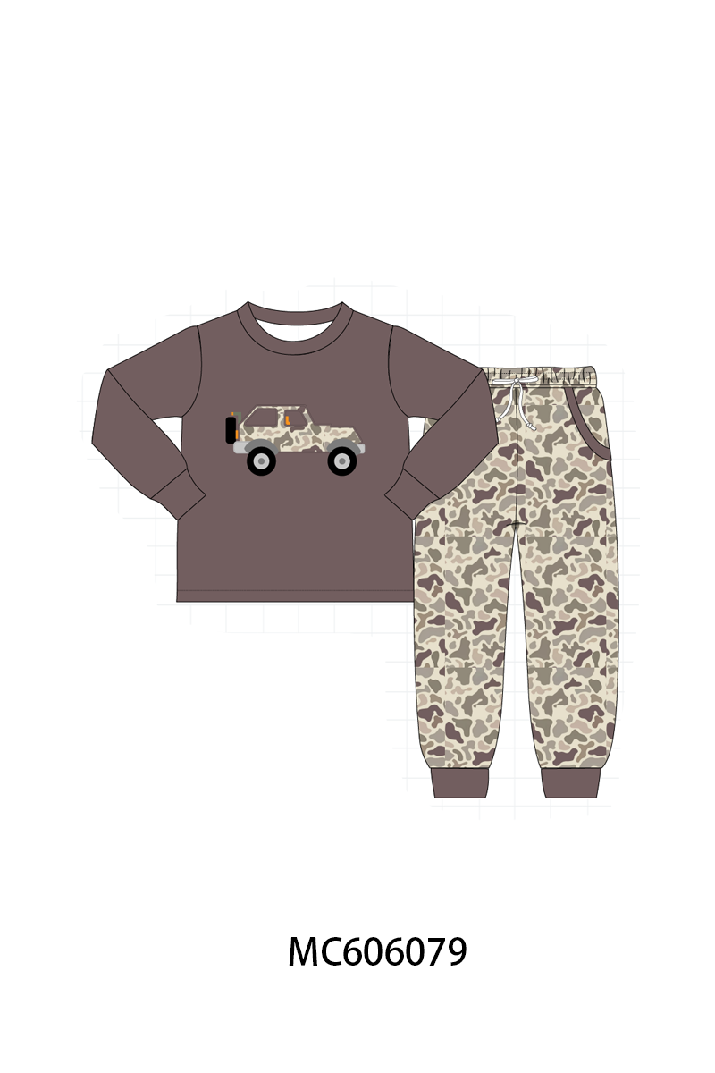 PO95 Mocha brown camouflage adventure applique collection- ETA December