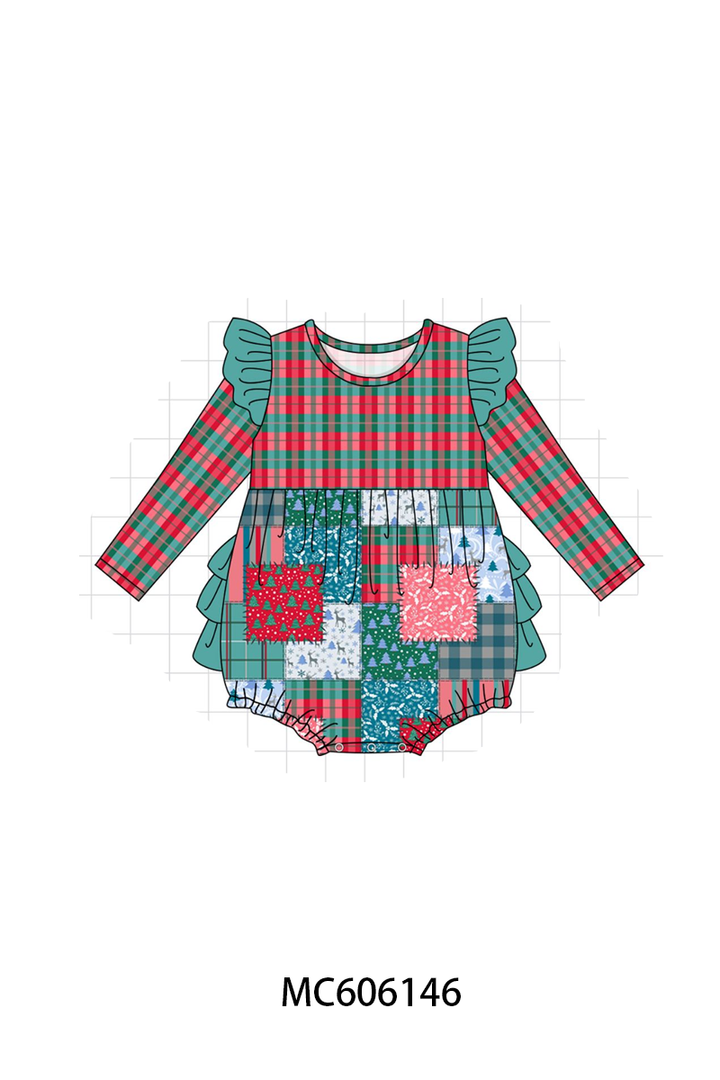 PO95 Teal christmas patchwork collection- ETA December