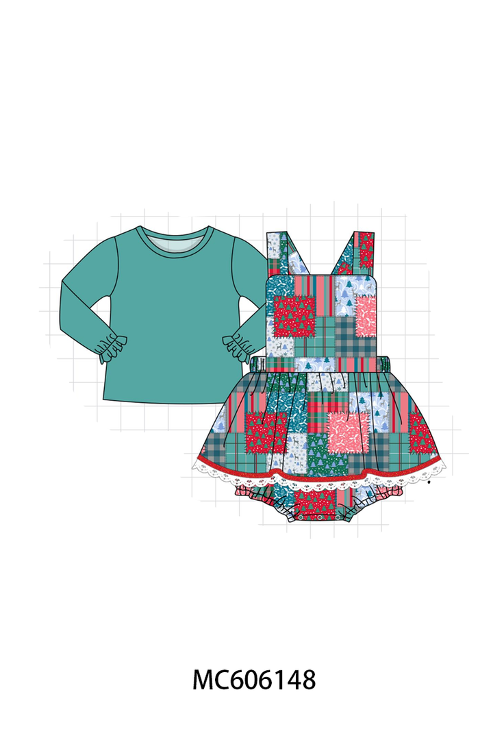 PO95 Teal christmas patchwork collection- ETA December