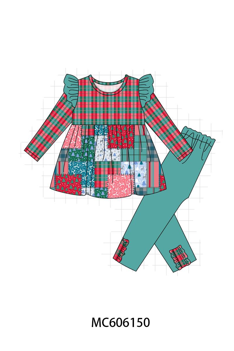 PO95 Teal christmas patchwork collection- ETA December