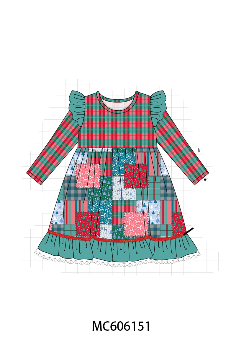 PO95 Teal christmas patchwork collection- ETA December