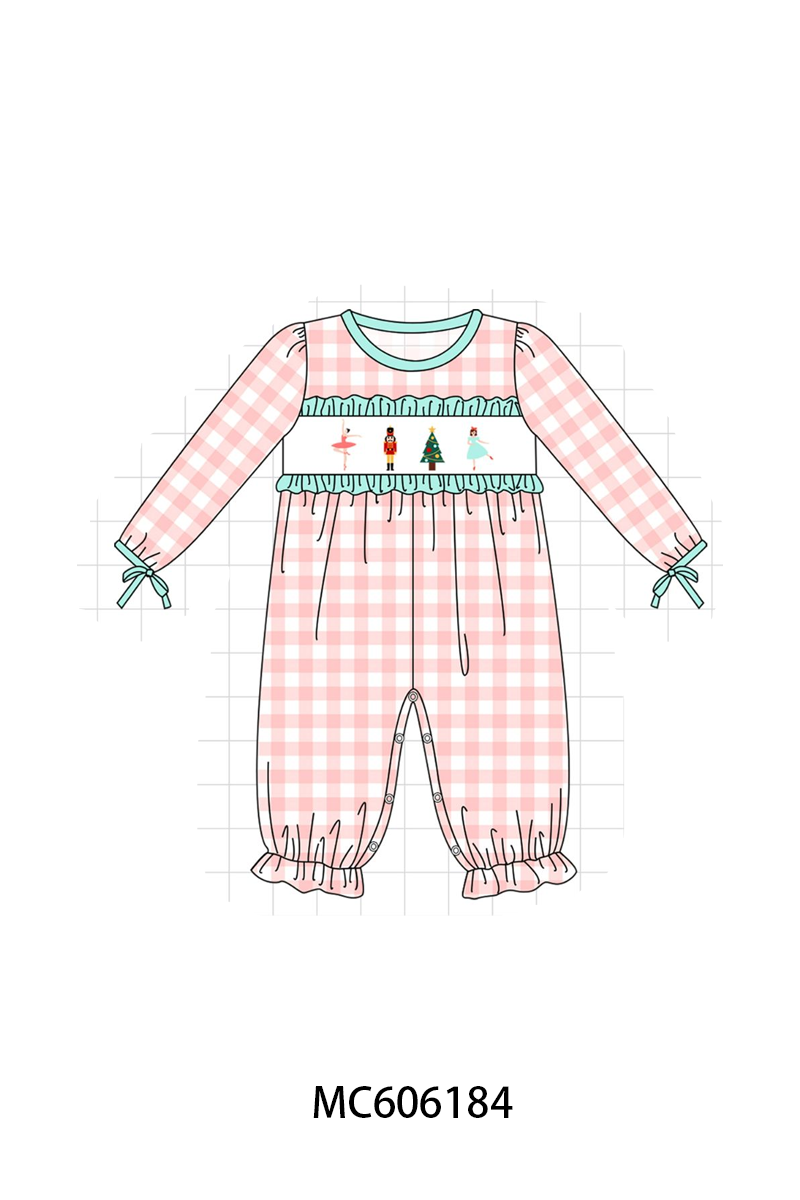 PO95 Pink nutcracker embroidery gingham collection- ETA December