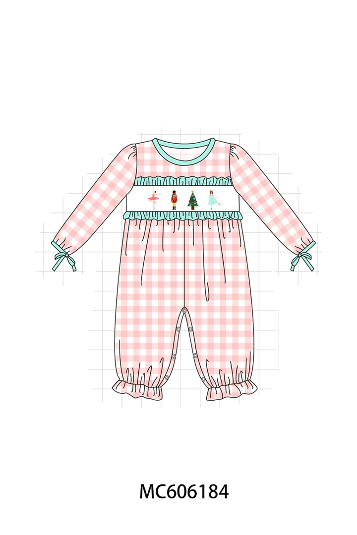 PO95 Pink nutcracker embroidery gingham collection- ETA December