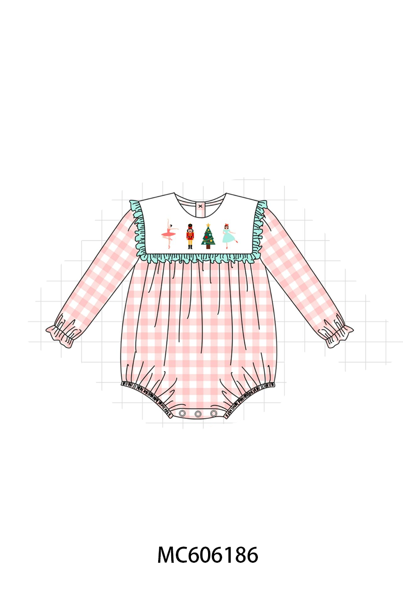 PO95 Pink nutcracker embroidery gingham collection- ETA December