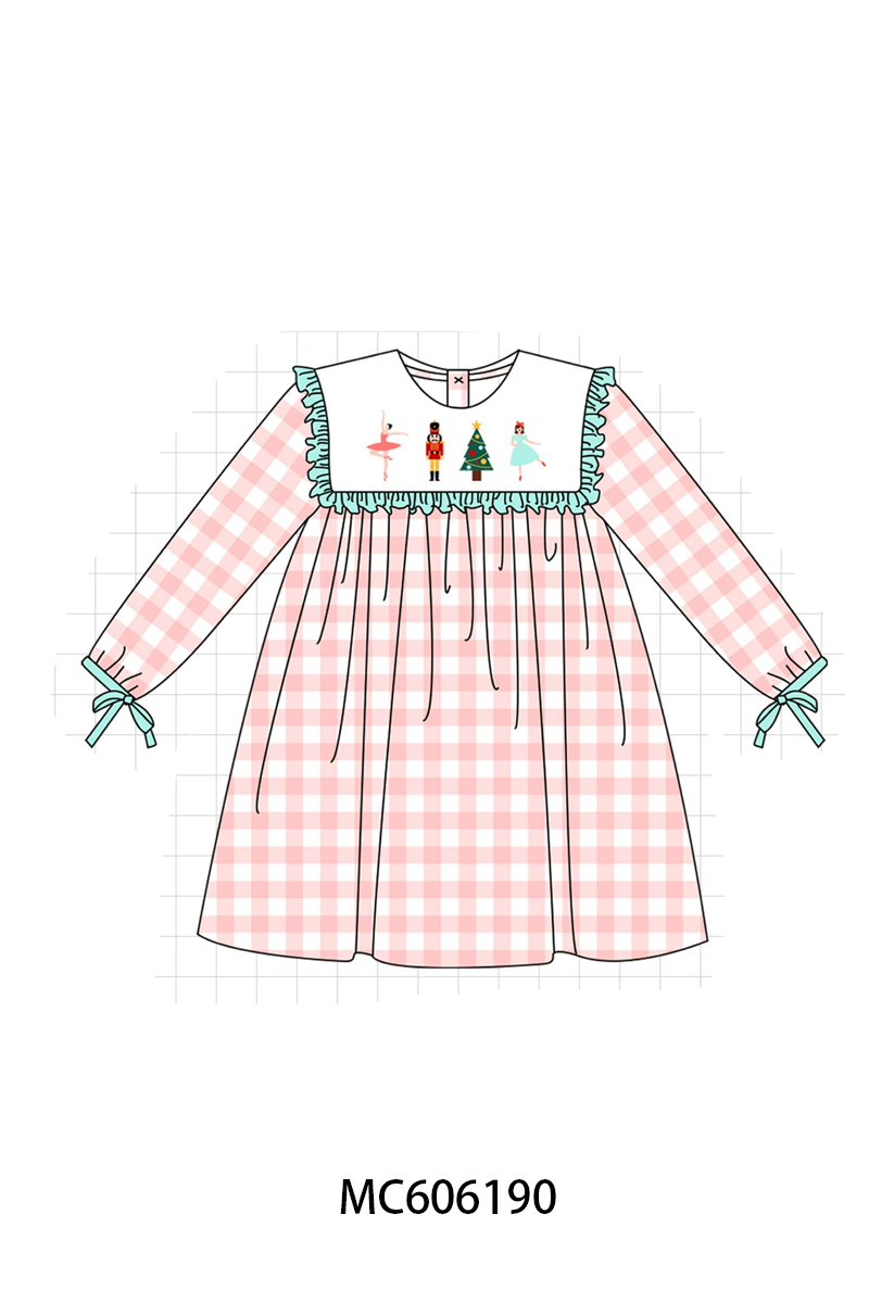 PO95 Pink nutcracker embroidery gingham collection- ETA December