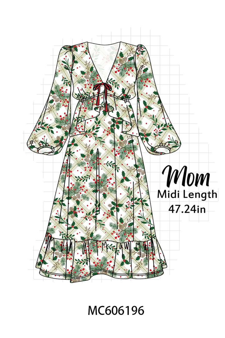 PO95 Forest christmas holly leaves smocked collection- ETA December