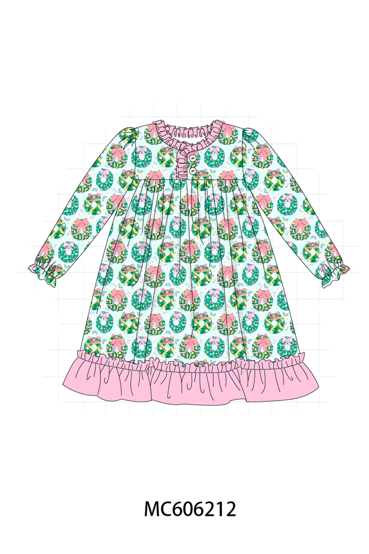 PO95 Green christmas wreath print collection- ETA December