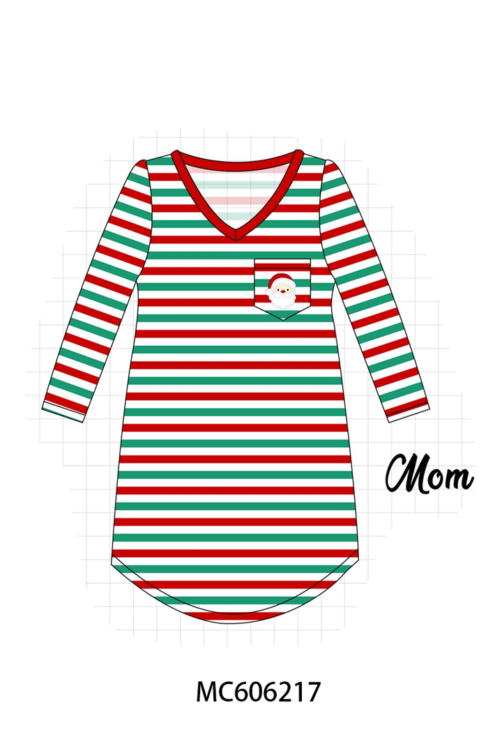 PO95 Red christmas santa claus stripe pajama collection- ETA December