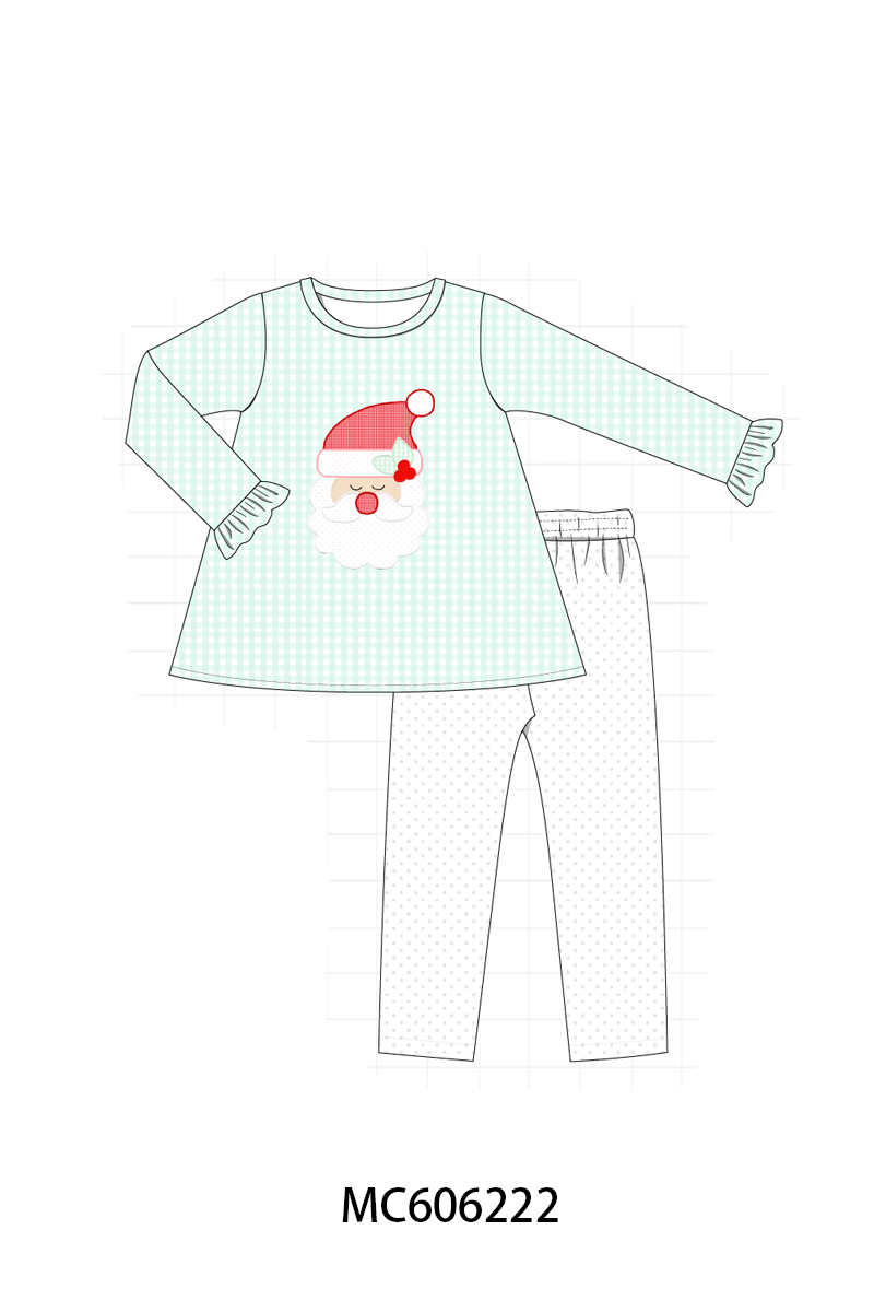 PO95 Mint christmas santa claus applique gingham collection- ETA December