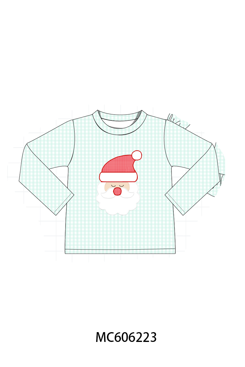 PO95 Mint christmas santa claus applique gingham collection- ETA December