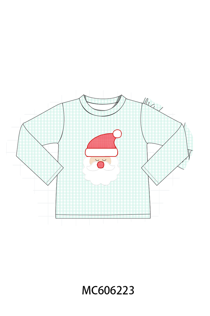 PO95 Mint christmas santa claus applique gingham collection- ETA December