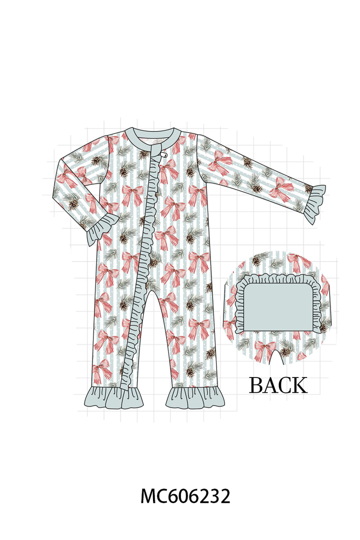 PO95 Sage bow print ruffle collection- ETA December