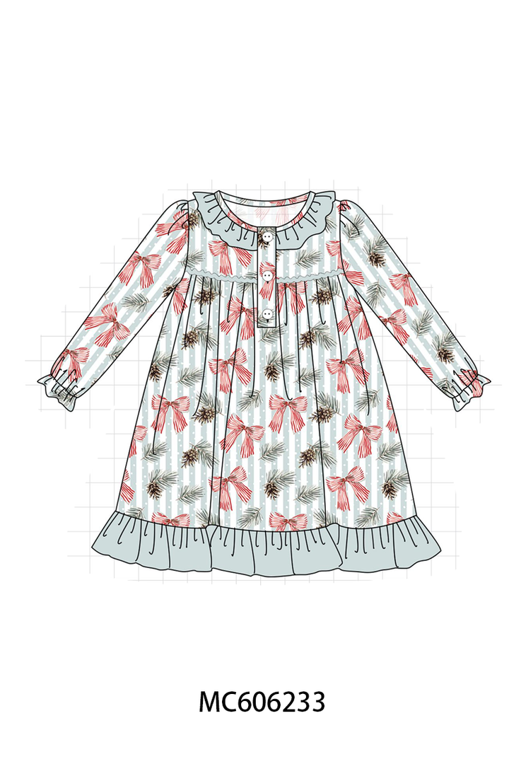 PO95 Sage bow print ruffle collection- ETA December