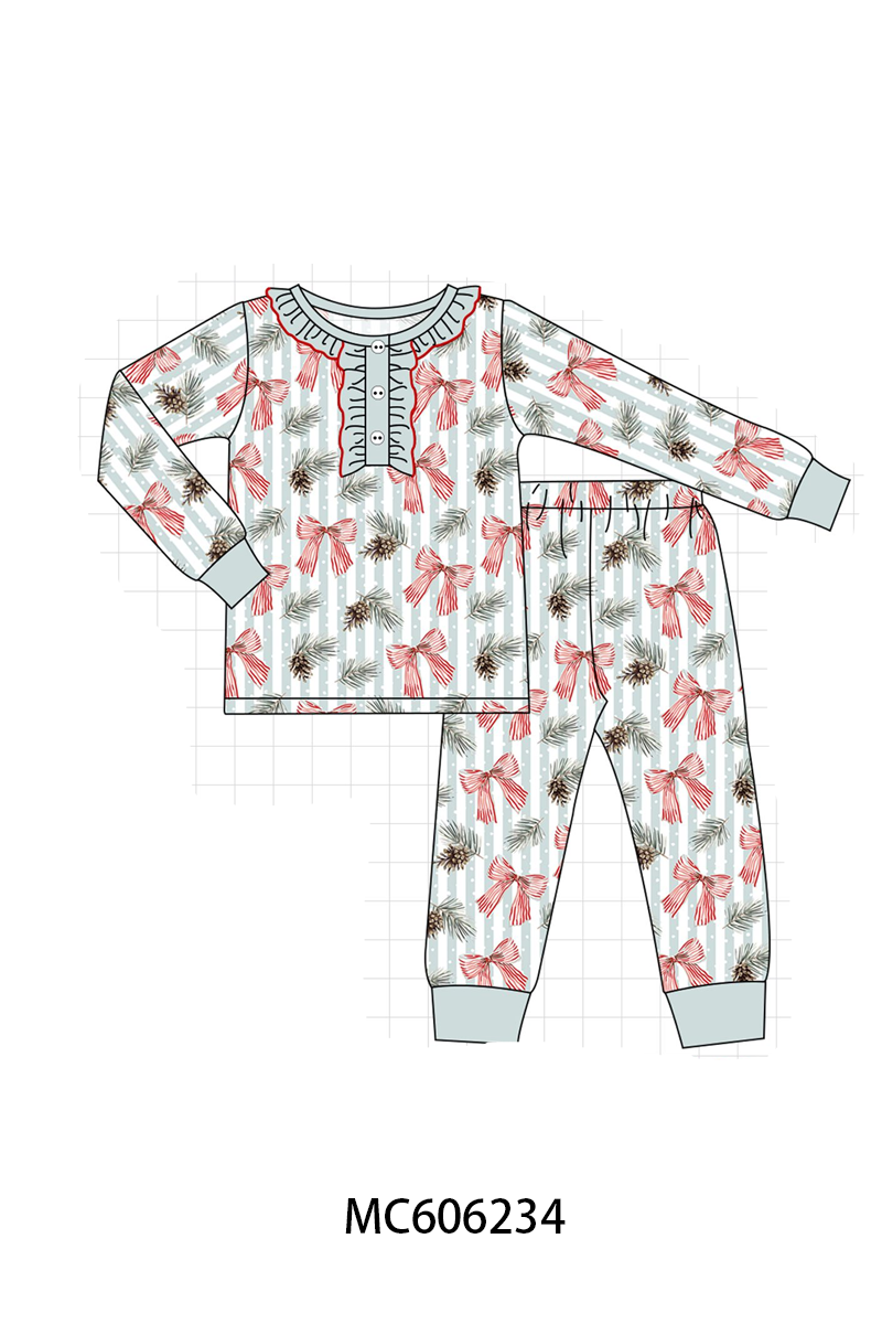 PO95 Sage bow print ruffle collection- ETA December