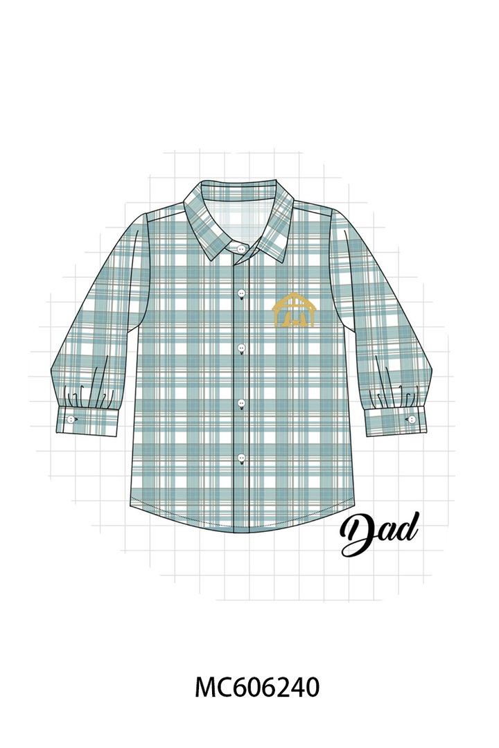 PO95 Teal nativity embroidery plaid collection- ETA December